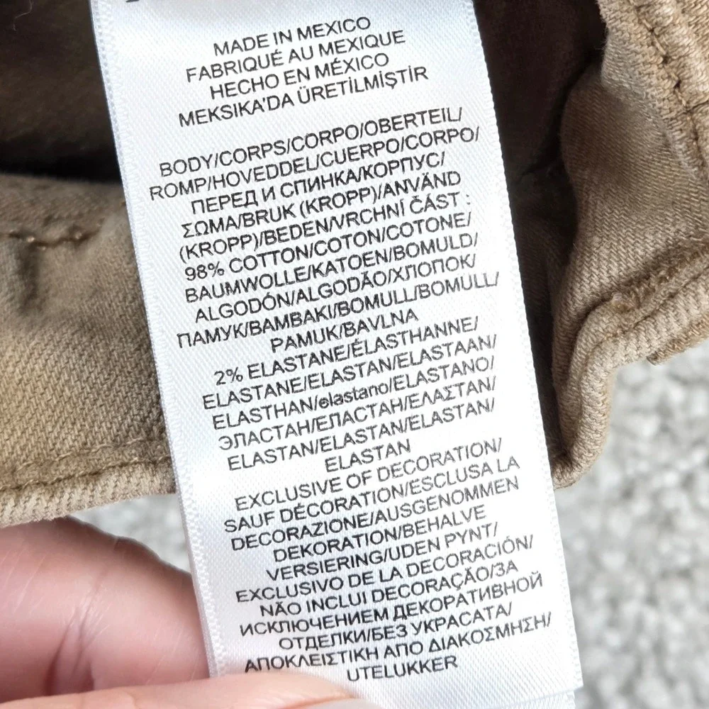 Polo Ralph Lauren Varick Slim Straight Pants Mens 34x30 Tan Khaki Denim Jeans